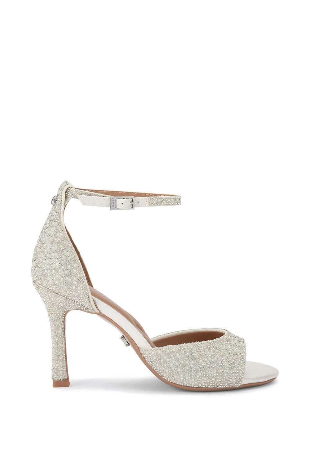 Carvela Carvela Women's 'Corletta Sandal' Fabric Heels in Silver