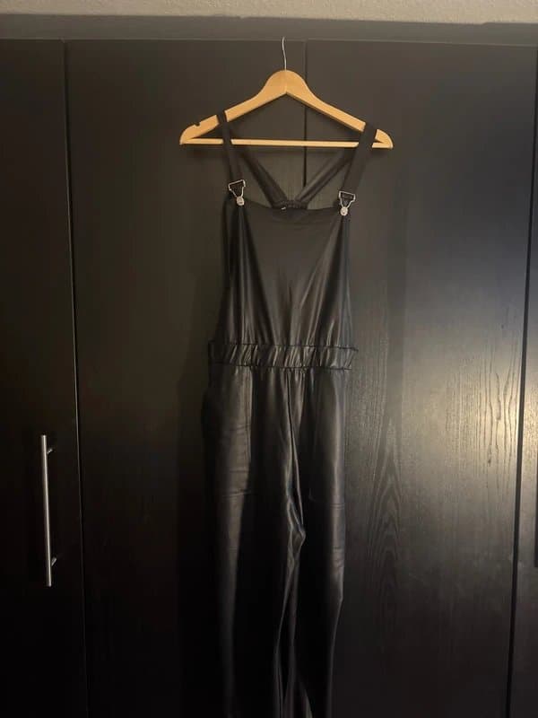 ASOS Soft leather look dungarees