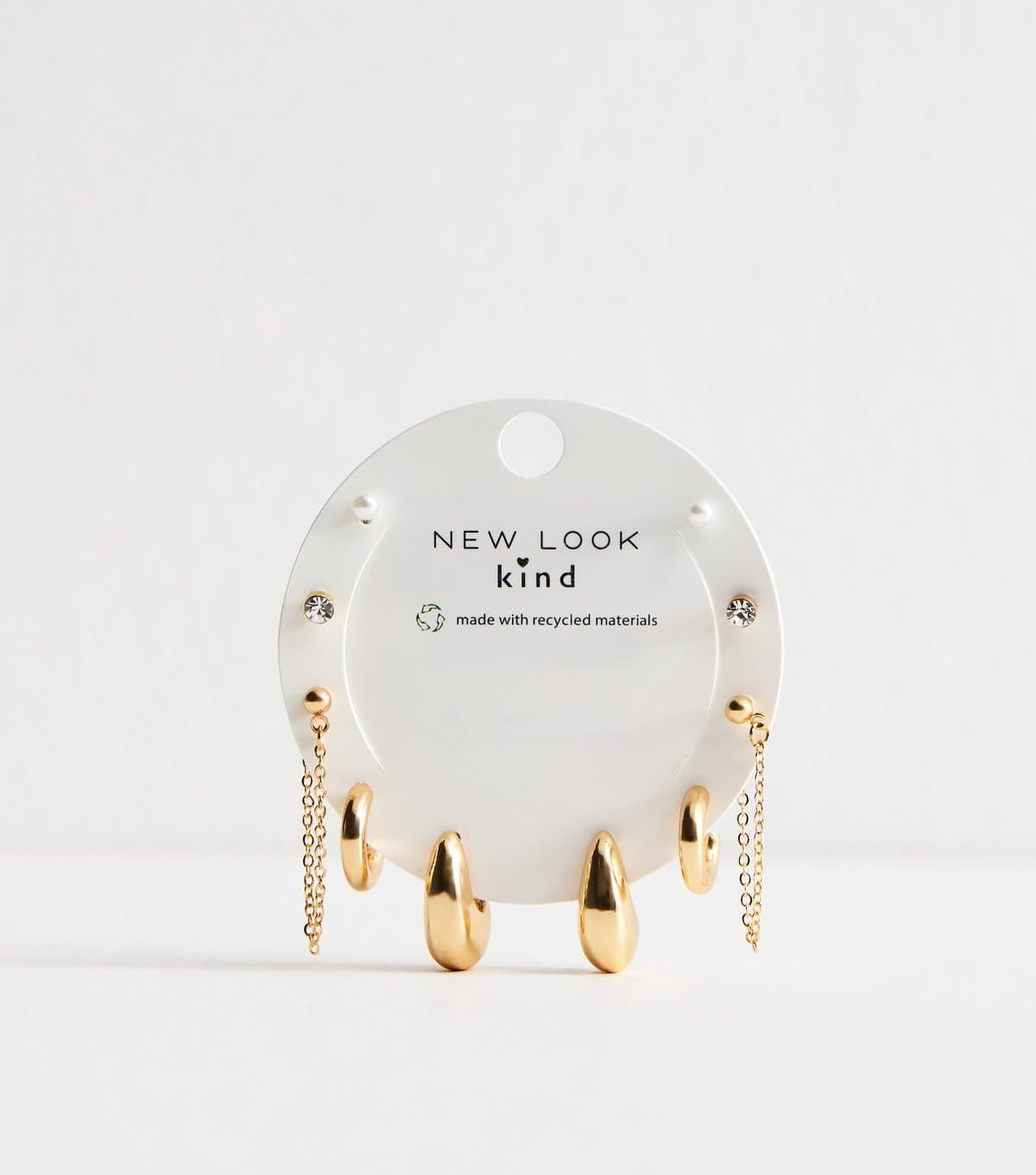 New Look New Look Gold Tone Stud and Hoop Earrings Set