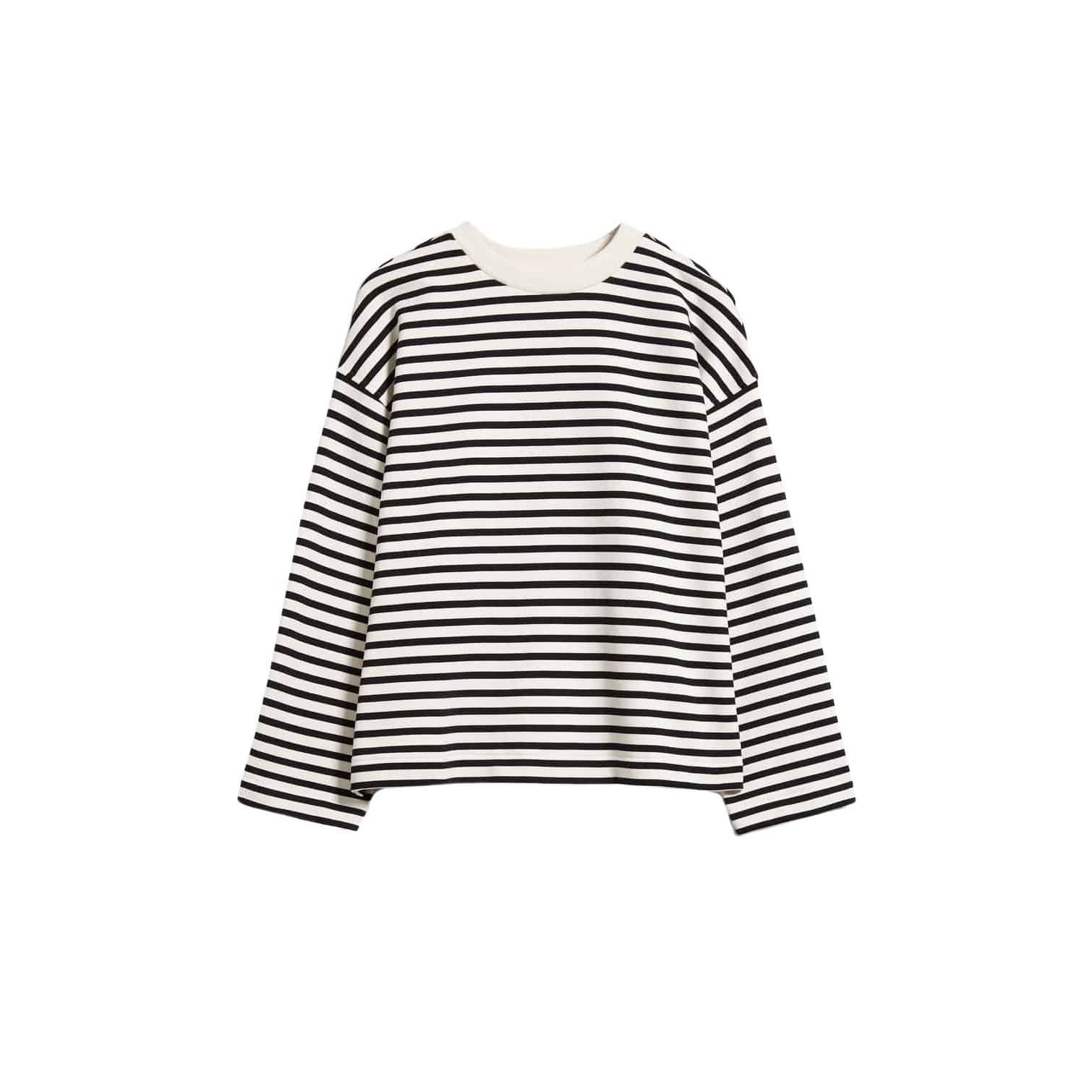 ARMEDANGELS ARMEDANGELS Women's Striped Sweatshirt Frankaa in Black