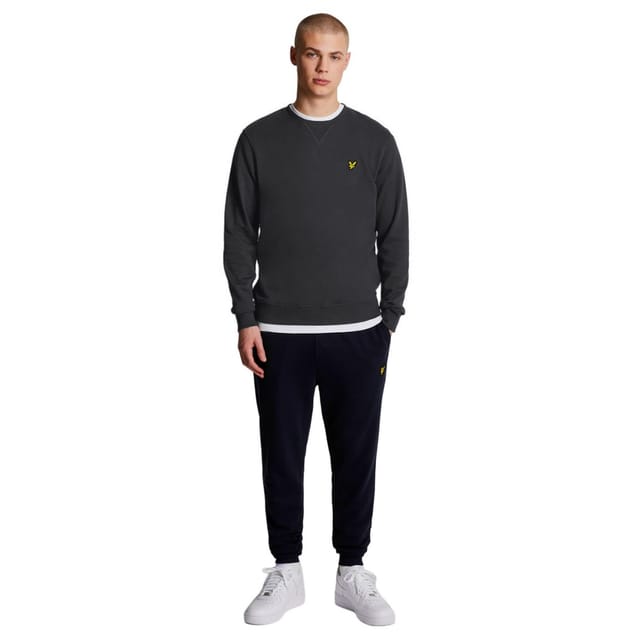 Lyle & Scott Lyle & Scott Men's Crew Neck Long-Sleeved Sweatshirt in Dark Grey - 3