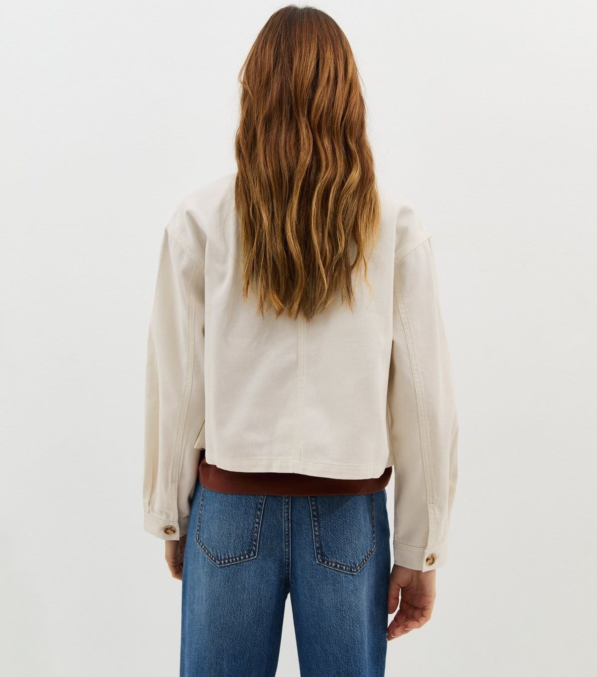 New Look Women's Off White Flap Pocket Cotton Shacket New Look - 4