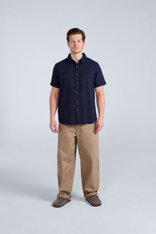 Animal Animal Men's Bayside Shirt Short Sleeve Casual Summer Cotton T-Shirt in Navy - 2