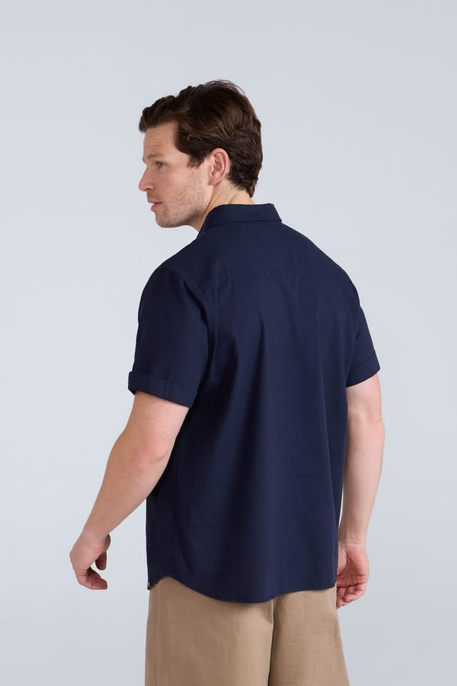 Animal Animal Men's Bayside Shirt Short Sleeve Casual Summer Cotton T-Shirt in Navy - 3