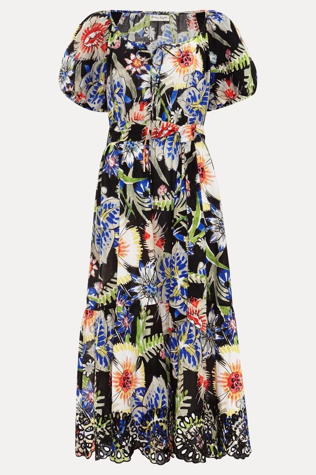 Phase Eight Phase Eight Women's Asa Floral Tie Neck Dress in Black - 2