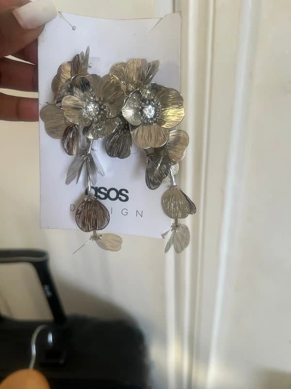 ASOS Silver flower earrings