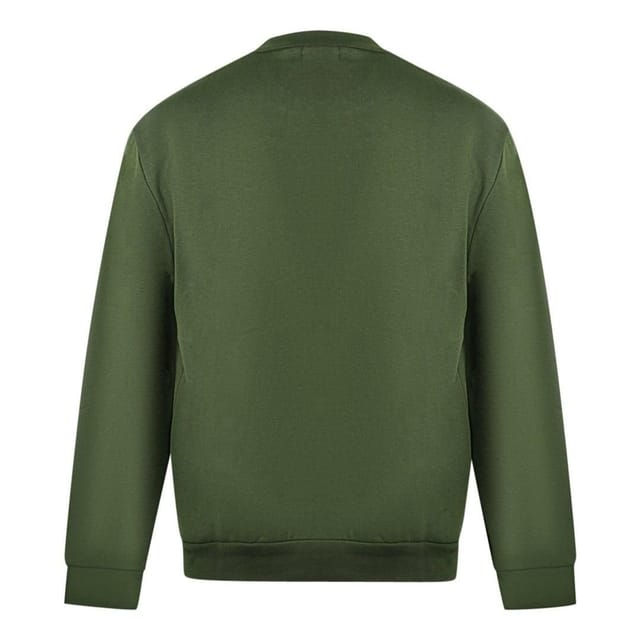 Roberto Cavalli Roberto Cavalli Men's Leopard Print Logo Olive Jumper in Green - 2