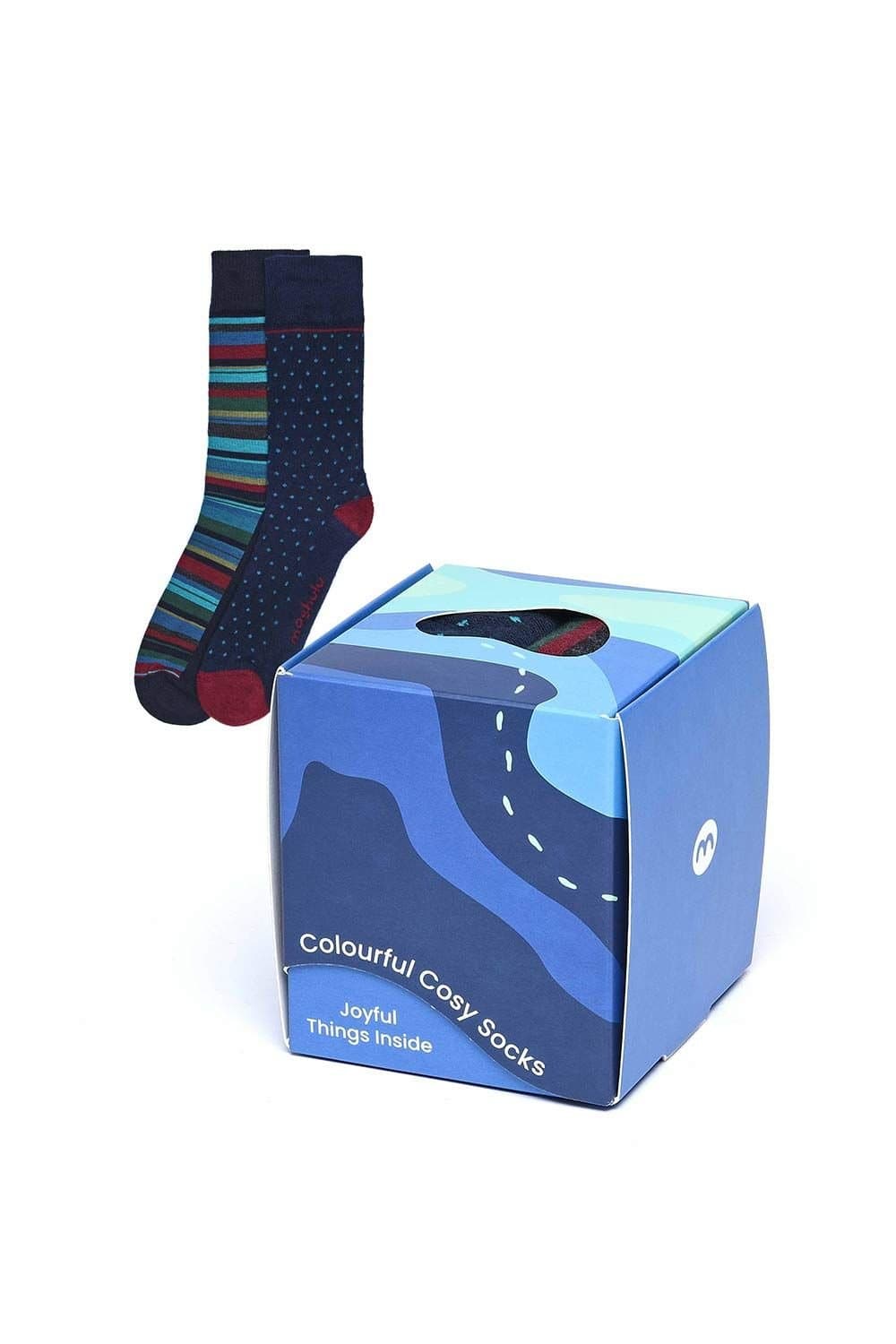 Moshulu Moshulu Men's 'Clamber Sock Box' Sock Gift Box in Navy