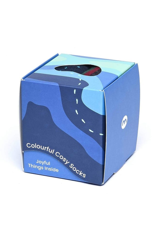 Moshulu Moshulu Men's 'Clamber Sock Box' Sock Gift Box in Navy - 3