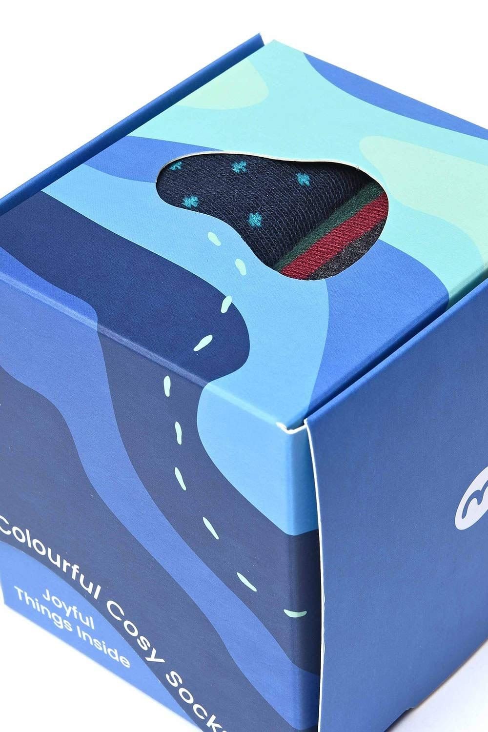 Moshulu Moshulu Men's 'Clamber Sock Box' Sock Gift Box in Navy - 4