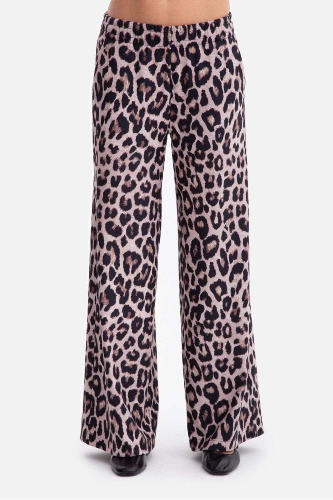 Love Lace Multicolor Brushed Knit Wide Leg Print Trousers