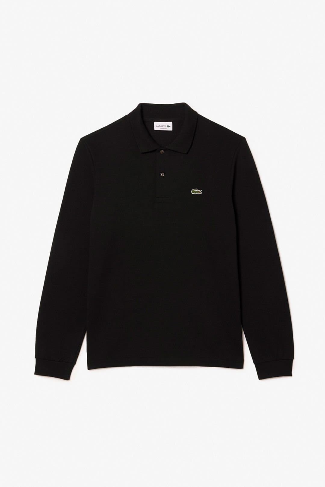 Lacoste Lacoste Men's L1212 Long Sleeve Polo Shirt Black