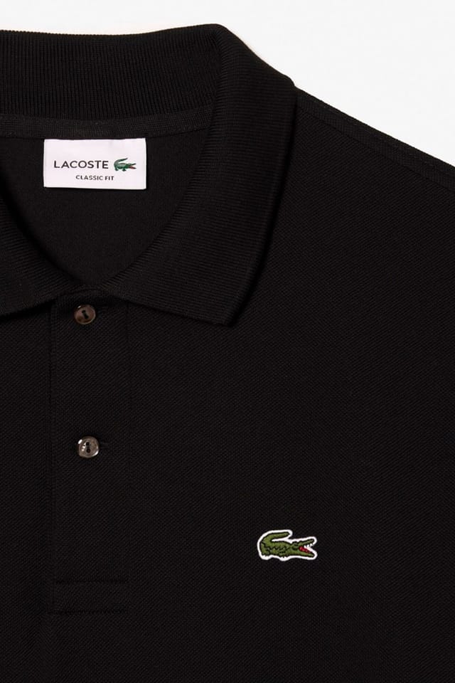 Lacoste Lacoste Men's L1212 Long Sleeve Polo Shirt Black - 2