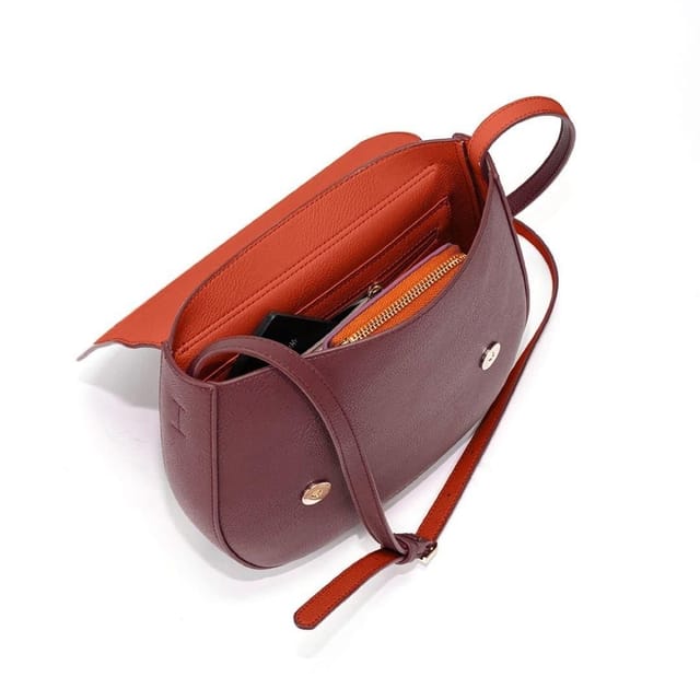 Campo Marzio Campo Marzio Women's Kym Saddle Bag in Plum - 3