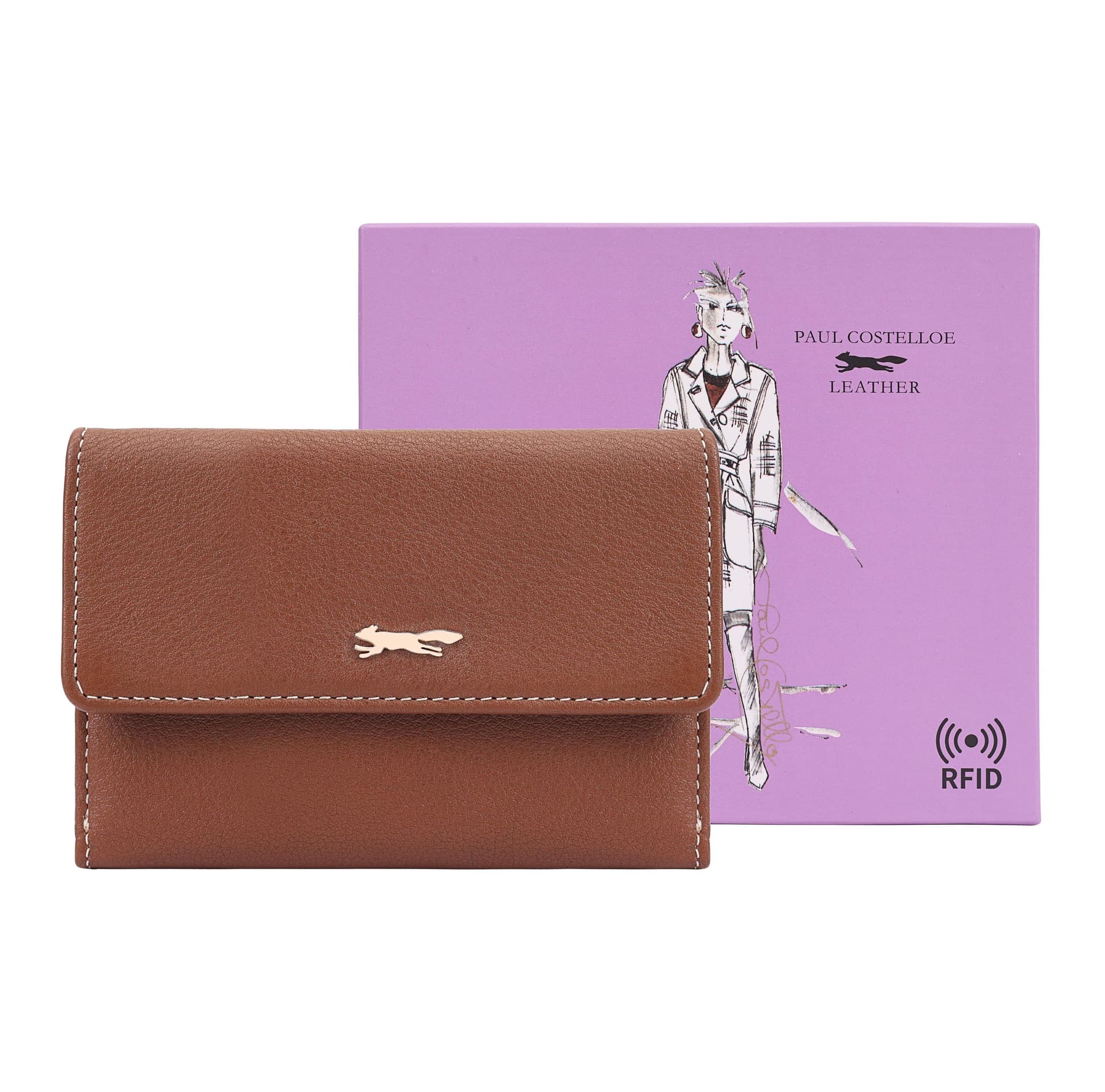 Paul Costelloe Paul Costelloe Light Brown Leather Purse