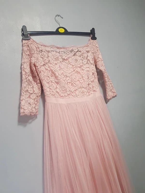 Very Lace and tulle off the shoulder dress by very size 12