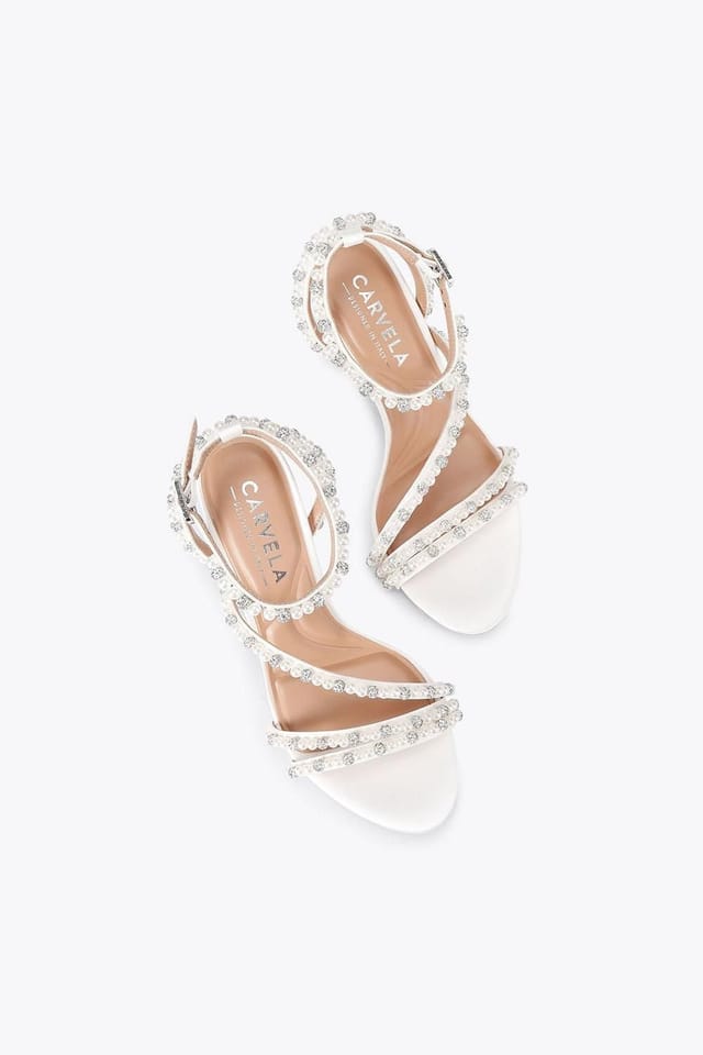 Carvela Carvela Women's 'Felice' Satin Heels in White - 2