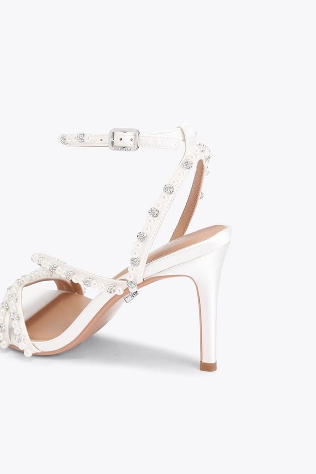 Carvela Carvela Women's 'Felice' Satin Heels in White - 3