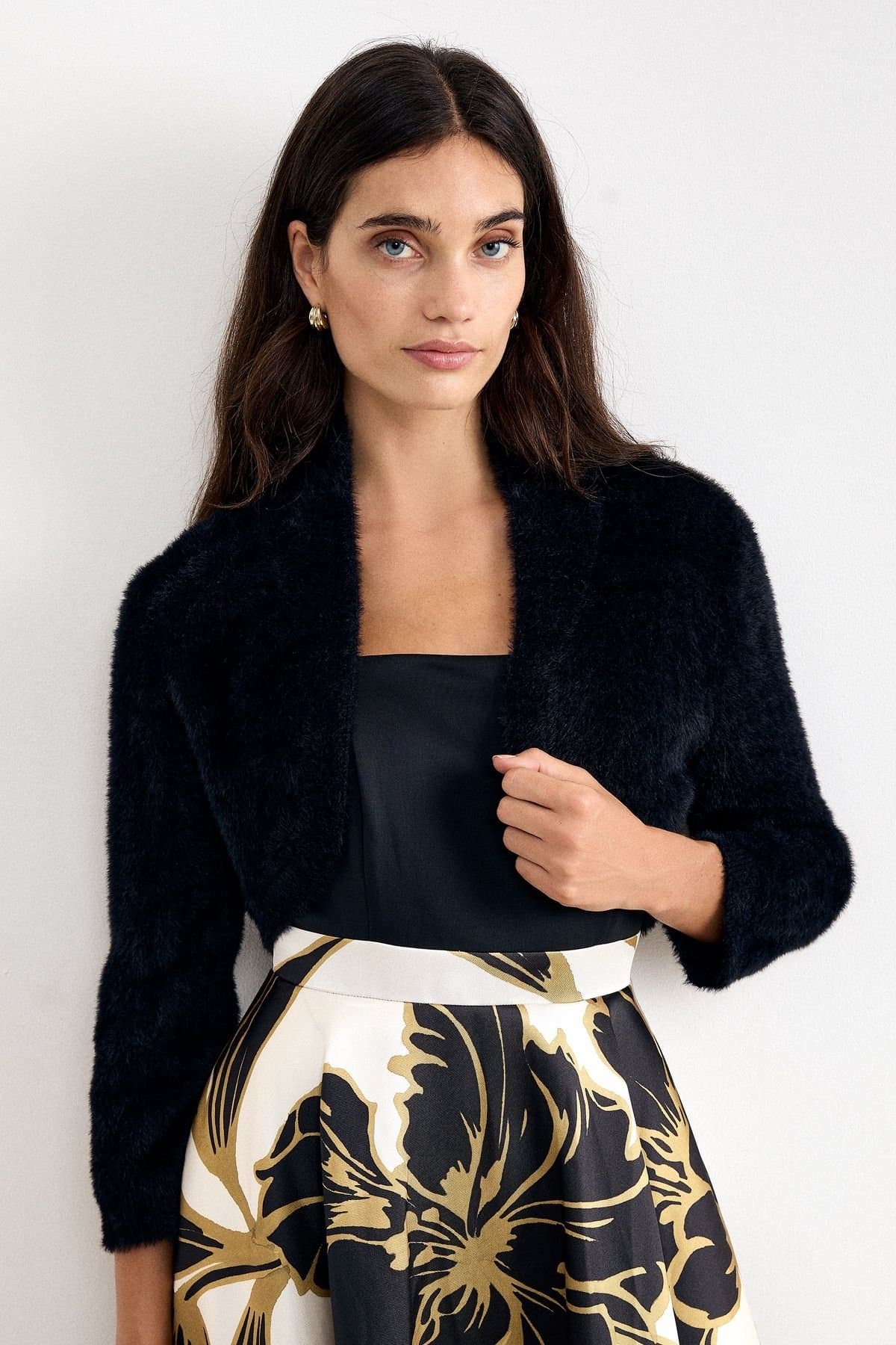 Phase Eight Phase Eight Women's Fay Fluffy Bolero in True Black