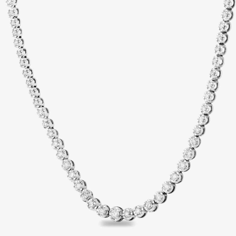 T.H.Baker T.H.Baker 9ct White Gold 1.00ct Diamond Necklace