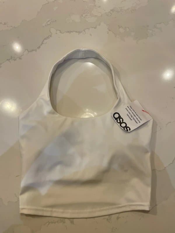 ASOS Asos sports bra in white