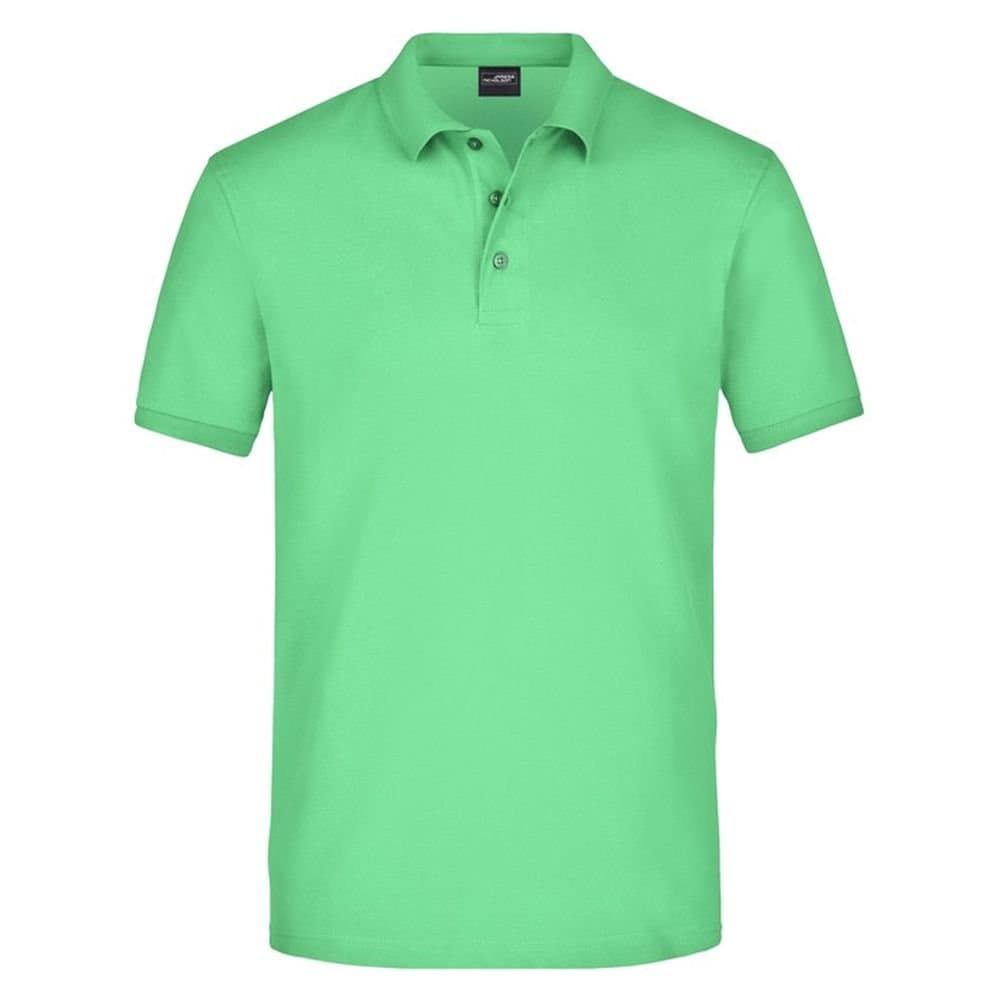James and Nicholson James and Nicholson Men's Piqué Elasticated Polo Shirt in Green