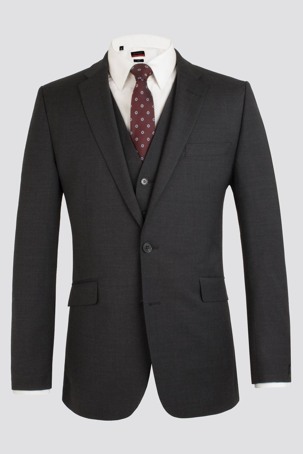 Scott Scott Men's Contemporary Fit Suit Jacket in Grey - 4