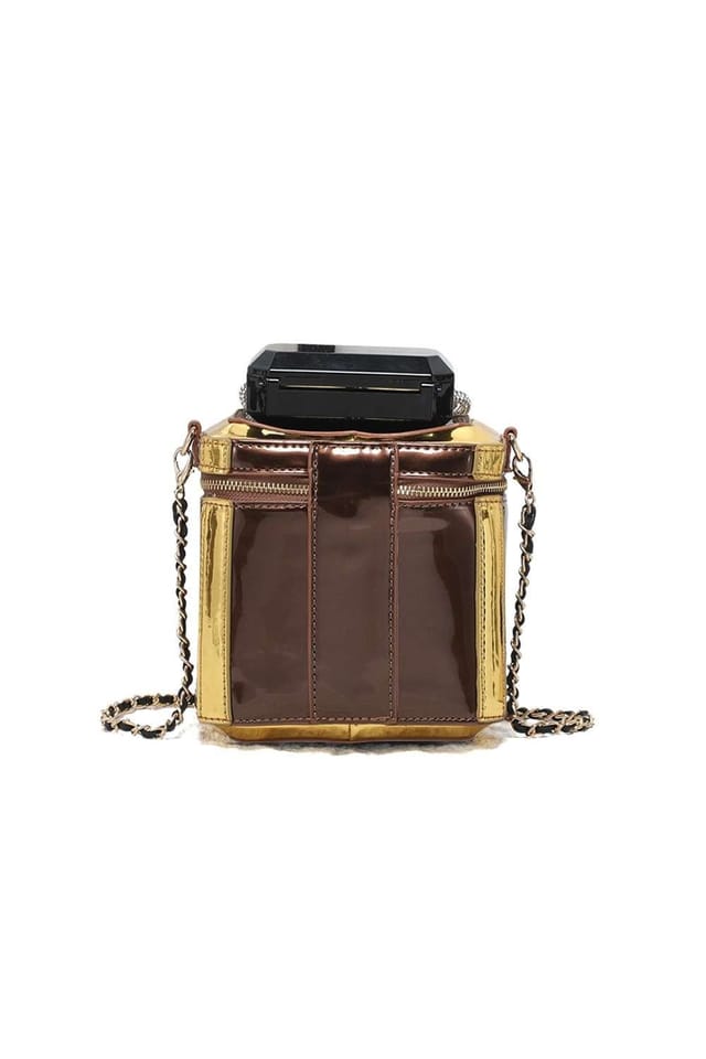 Pluspup Pluspup Women's Special Perfume Bottle Shape Shoulder Bag with Chain Strap in Brown - 3