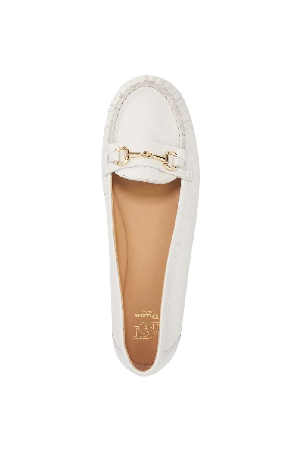 Dune London Dune London Women's 'Guno' Leather Loafers in White - 4