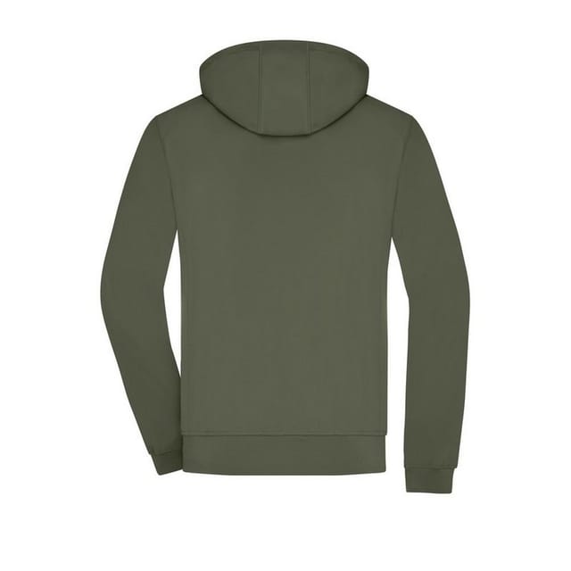 James and Nicholson James and Nicholson Men's Hooded Soft Shell Jacket in Olive - 2