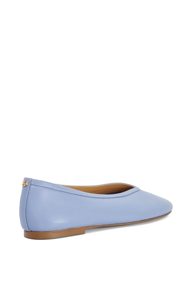 Dune London Dune London Women's 'Hetta' Leather Ballet Pumps in Blue - 3
