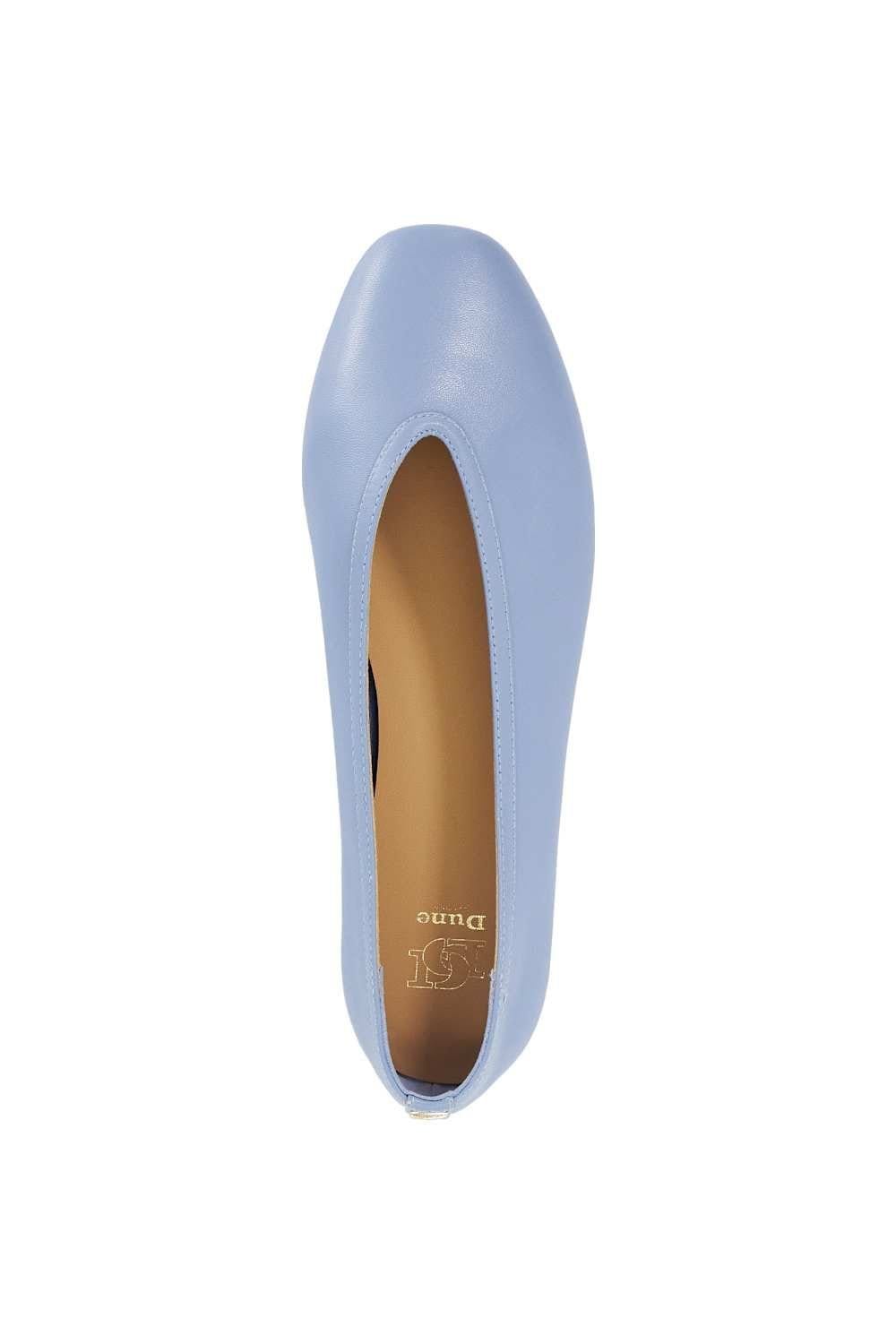 Dune London Dune London Women's 'Hetta' Leather Ballet Pumps in Blue - 4