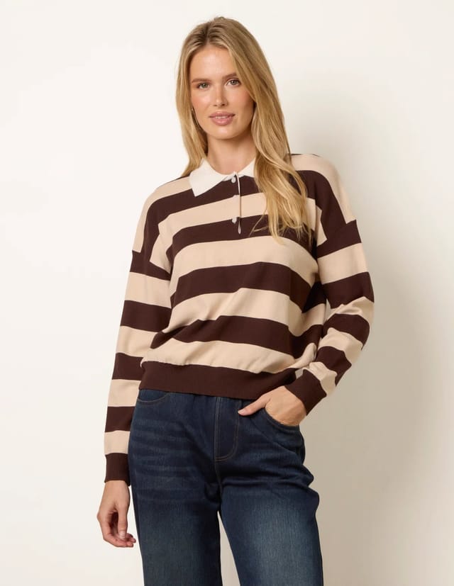 Blue Vanilla Striped Long Sleeve Jumper - 3