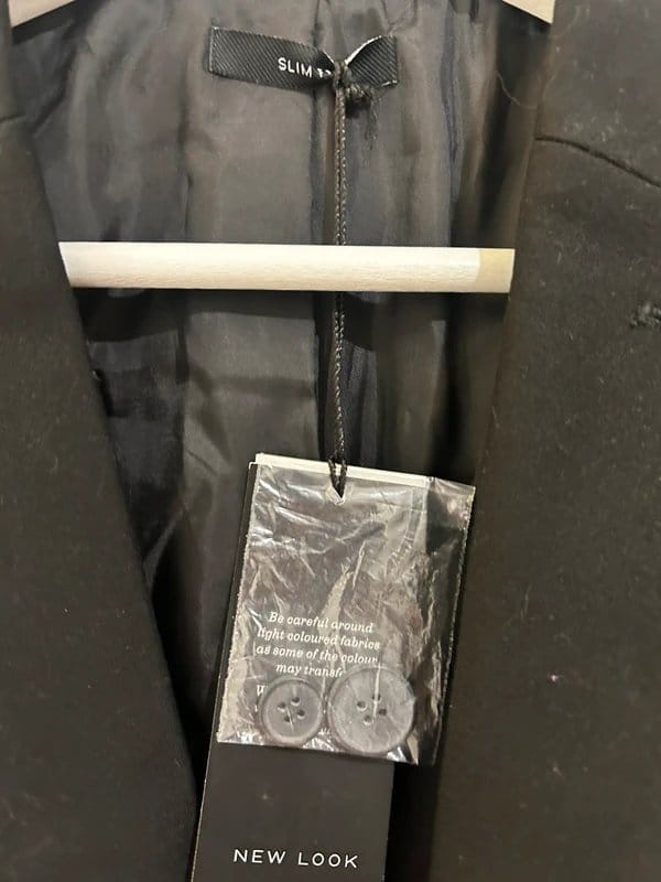 Men’s black New Look slim suit jacket