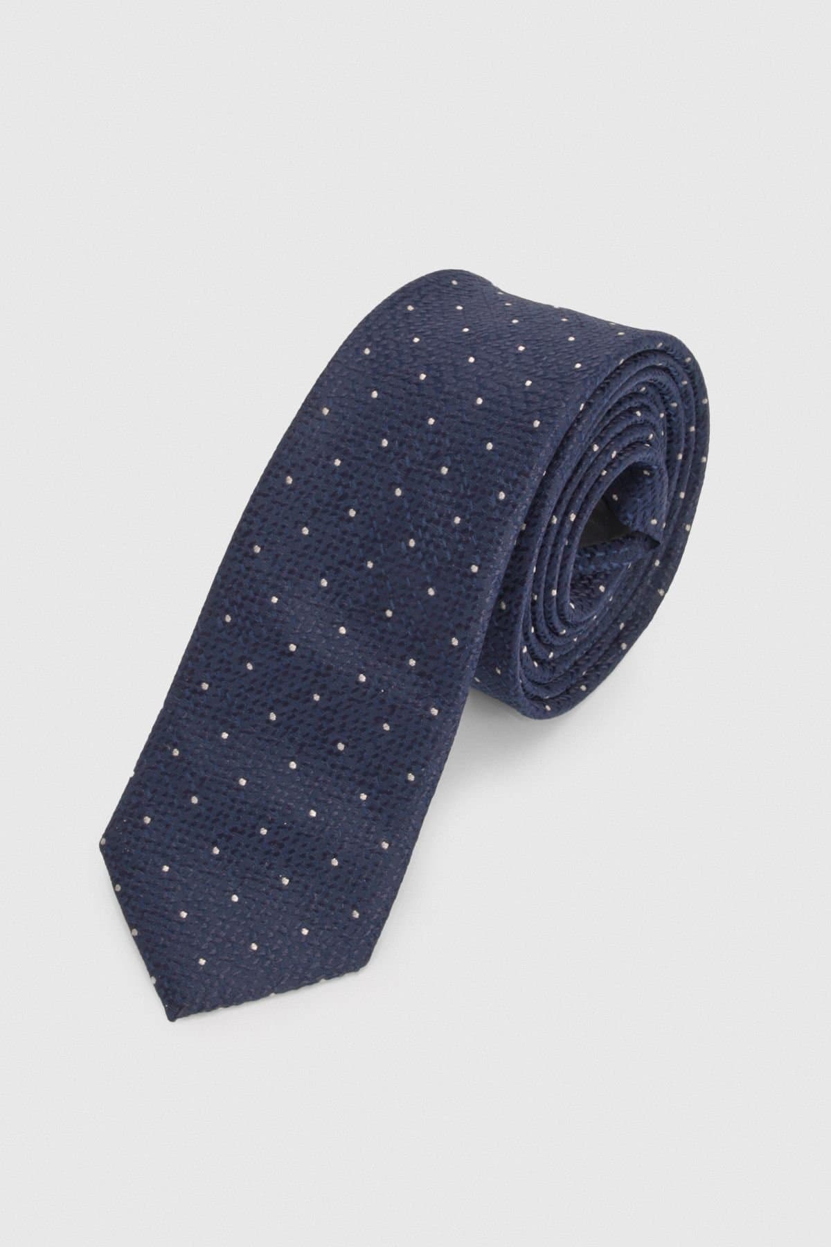 Burton Burton Men's Navy Polka Dot Tie