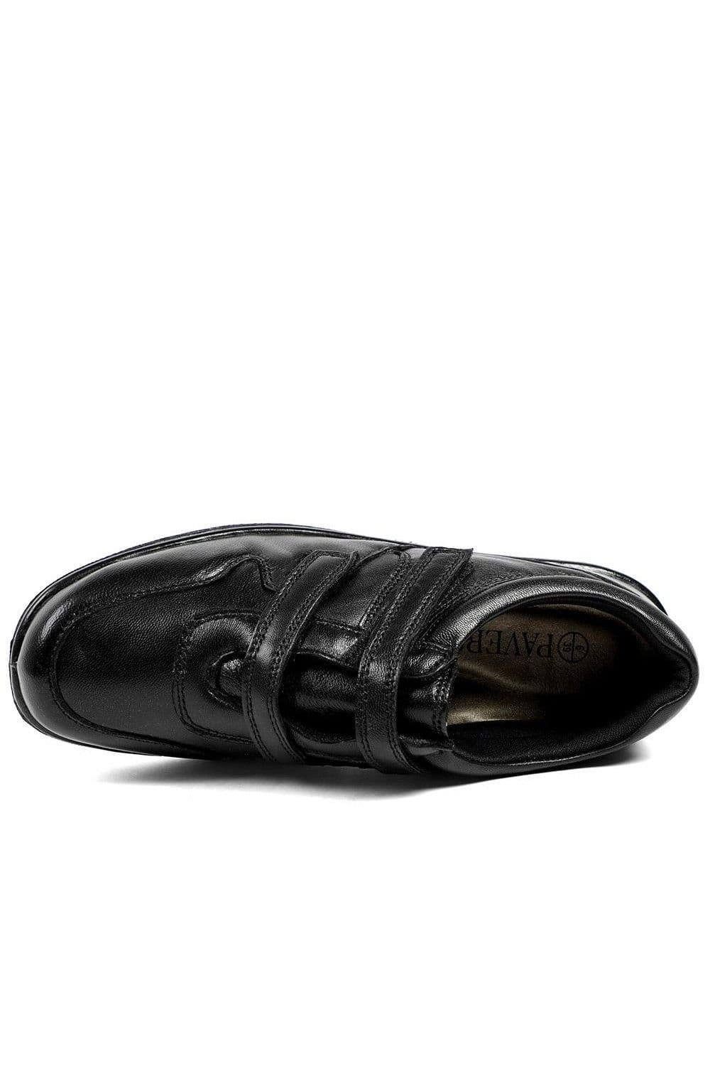 Pavers Pavers Women's Wide Fit Leather Adjustable Fit Shoes in Black - 4