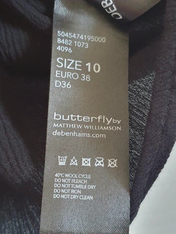 Butterfly by Matthew Williamson Butterfly By Matthew Williamson Crochet Insert Beach Kaftan size 10