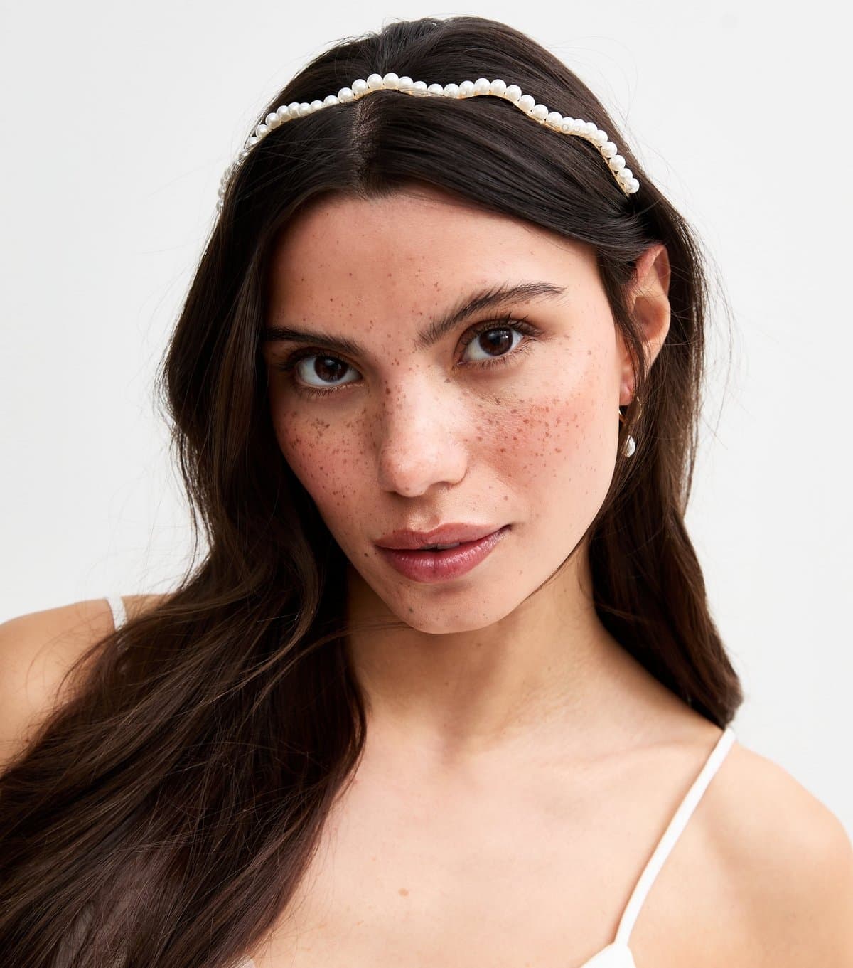 New Look Gold Tone Wavy Faux Pearl Headband New Look