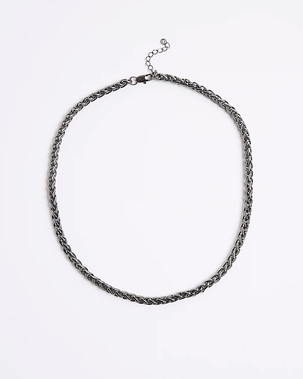 River Island Mens River Island Black Chain Necklace