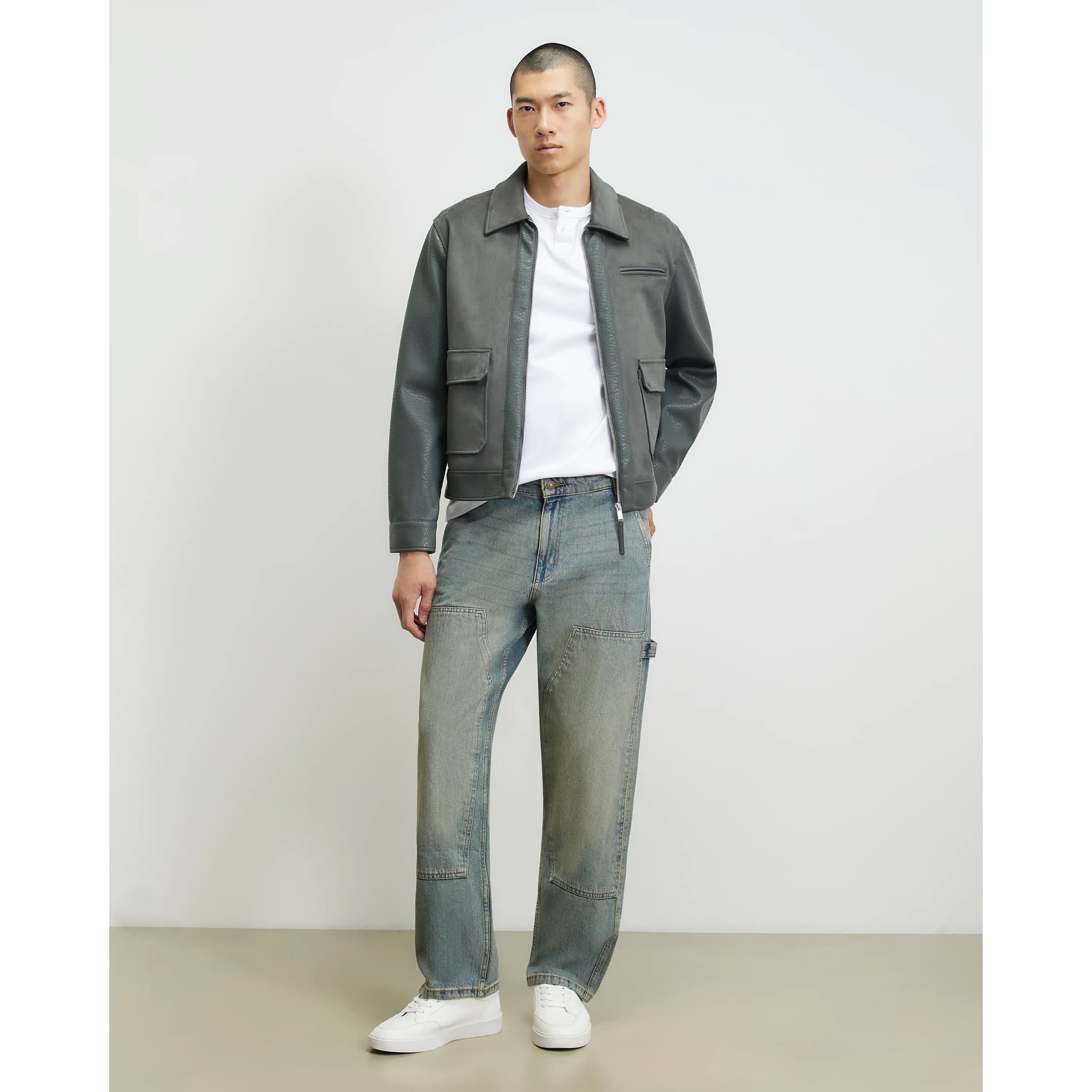 River Island Mens River Island Blue Loose Fit Carpenter Jeans