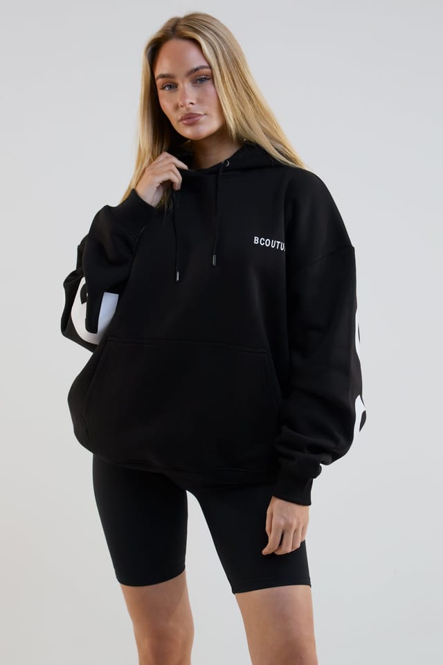BCouture BCouture Women's Cycling Shorts, Hoodie & T-Shirt Set in Black - 2