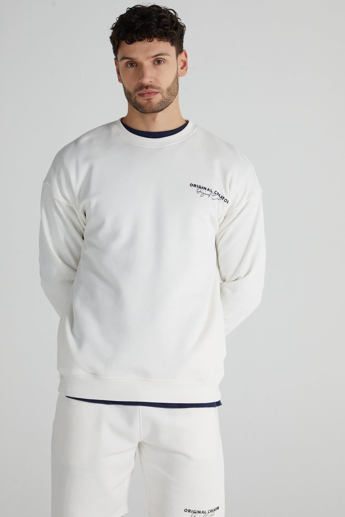 Original Creator Original Creator Men's Original Sweatshirt in White