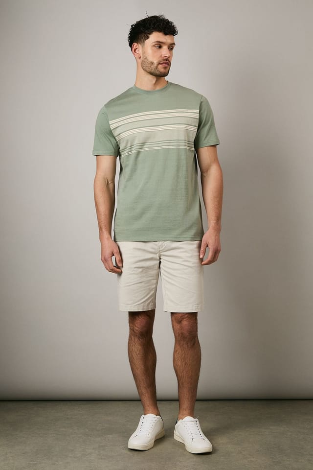 Maine Maine Men's Chest Stripe Tee in Khaki - 2