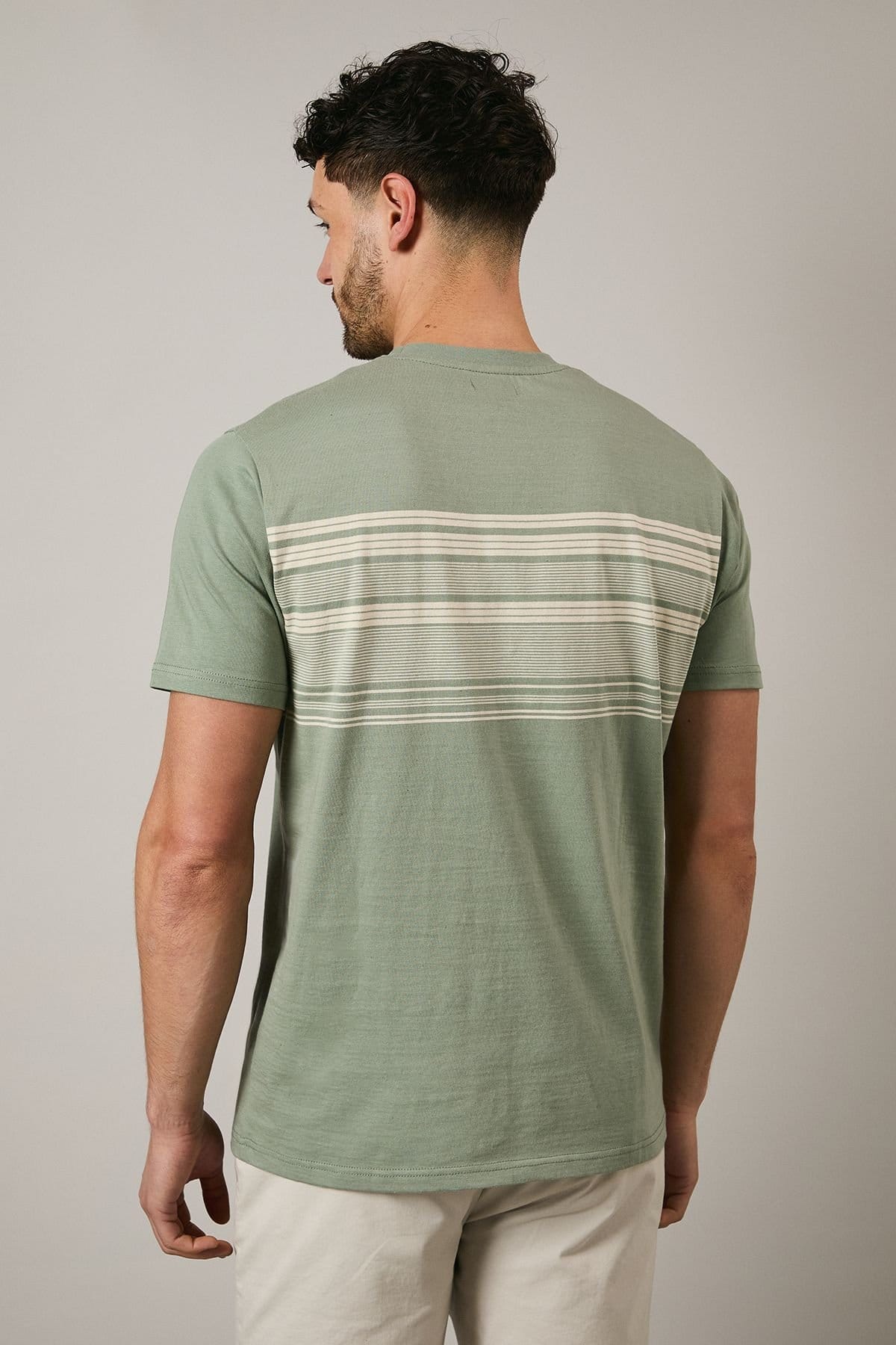 Maine Maine Men's Chest Stripe Tee in Khaki - 4
