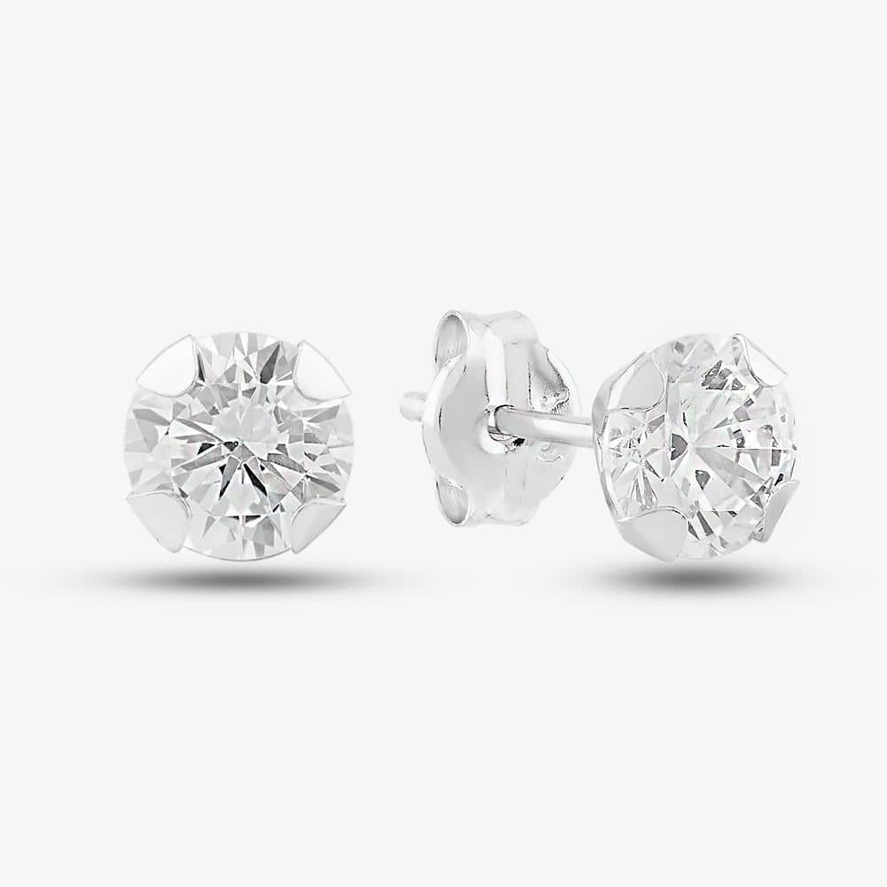 T.H.Baker T.H.Baker Silver Cubic Zirconia Stud Earrings