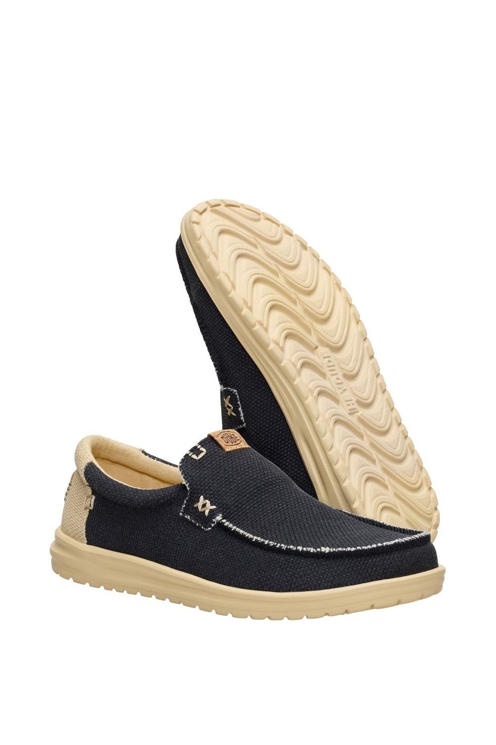 HEY DUDE Hey Dude Men's Mikka Braided Slip on Shoe in Navy - 4