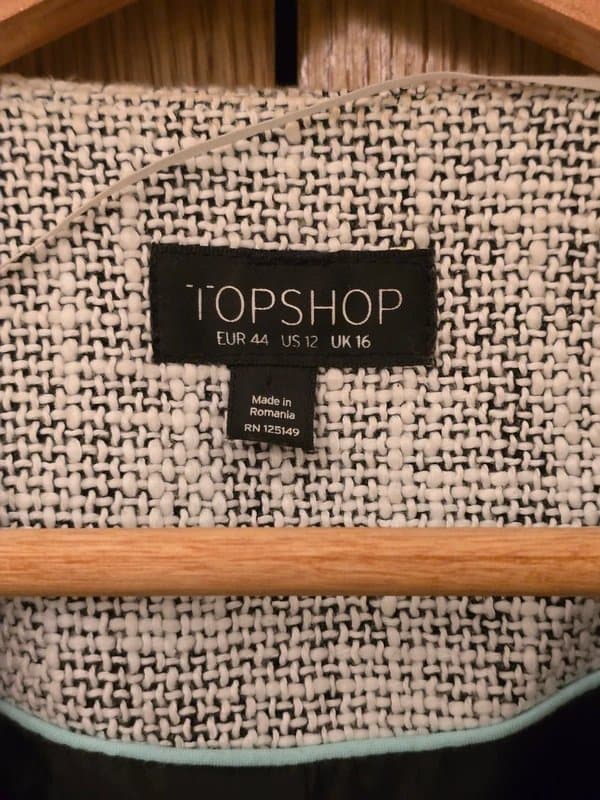 Topshop Grey short Topshop jacket