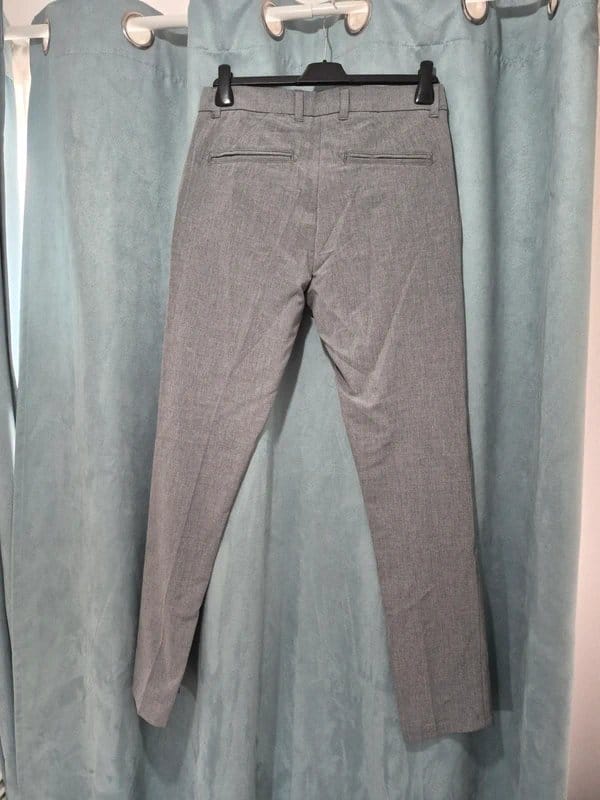 New Look Men's Grey Slim Fit Trousers