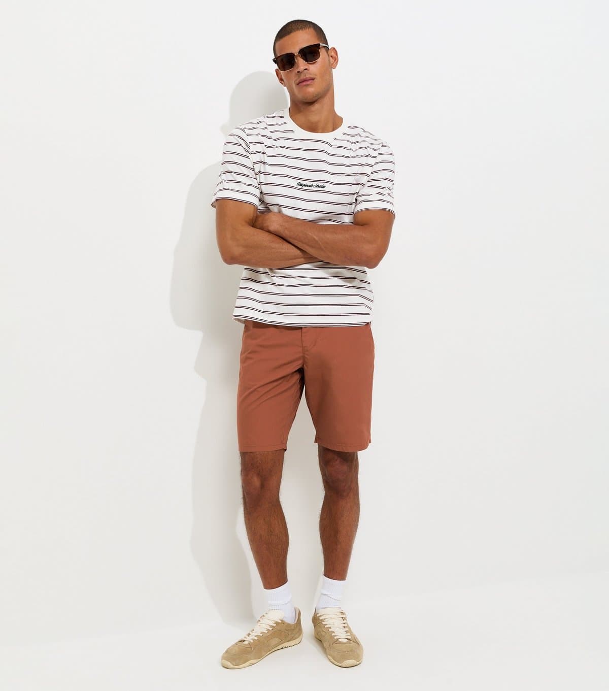 Only and Sons Men's Rust Chino Shorts Only and Sons New Look