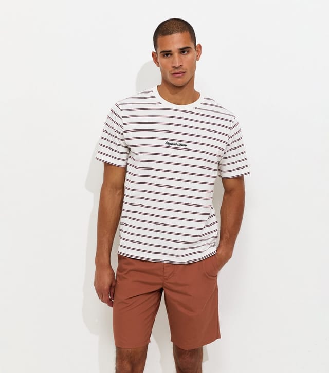 Only and Sons Men's Rust Chino Shorts Only and Sons New Look - 2